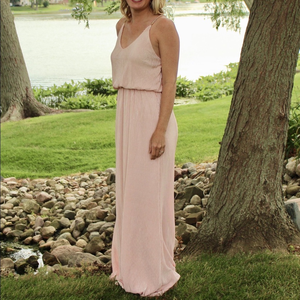 Chain strap maxi dress.